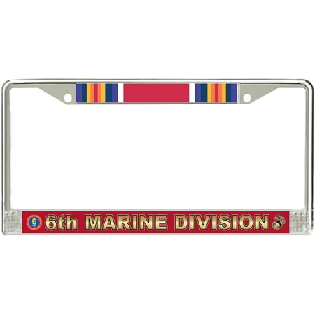 6th Marine Division WW2 Veteran License Plate Frame