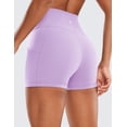 thumbnail image 2 of Shorts CRZ YOGA Butterluxe tiro alto 7,5 cm con bolsillos morado, 2 of 4