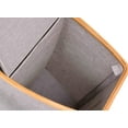 thumbnail image 4 of BirdRock Home Divided Bamboo & Canvas Hamper - Grey, 4 of 9