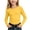 Yellow, variant on Paiwinds Versatile Big Girls Crew Neck Pullover Everyday Casual Top Long Sleeve Top Slim Fitting Solid Color Basic Tee Shirt for Teen Girls School
