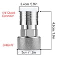 thumbnail image 3 of Garden Hose to Pressure Washer Adapter 3/4" to 1/4" Quick Connect Kit with 7 Nozzle Tips | High Pressure Car Wash & Home Cleaning Tool | Stainless Steel Connector for Outdoor Patio & Driveway, 3 of 9