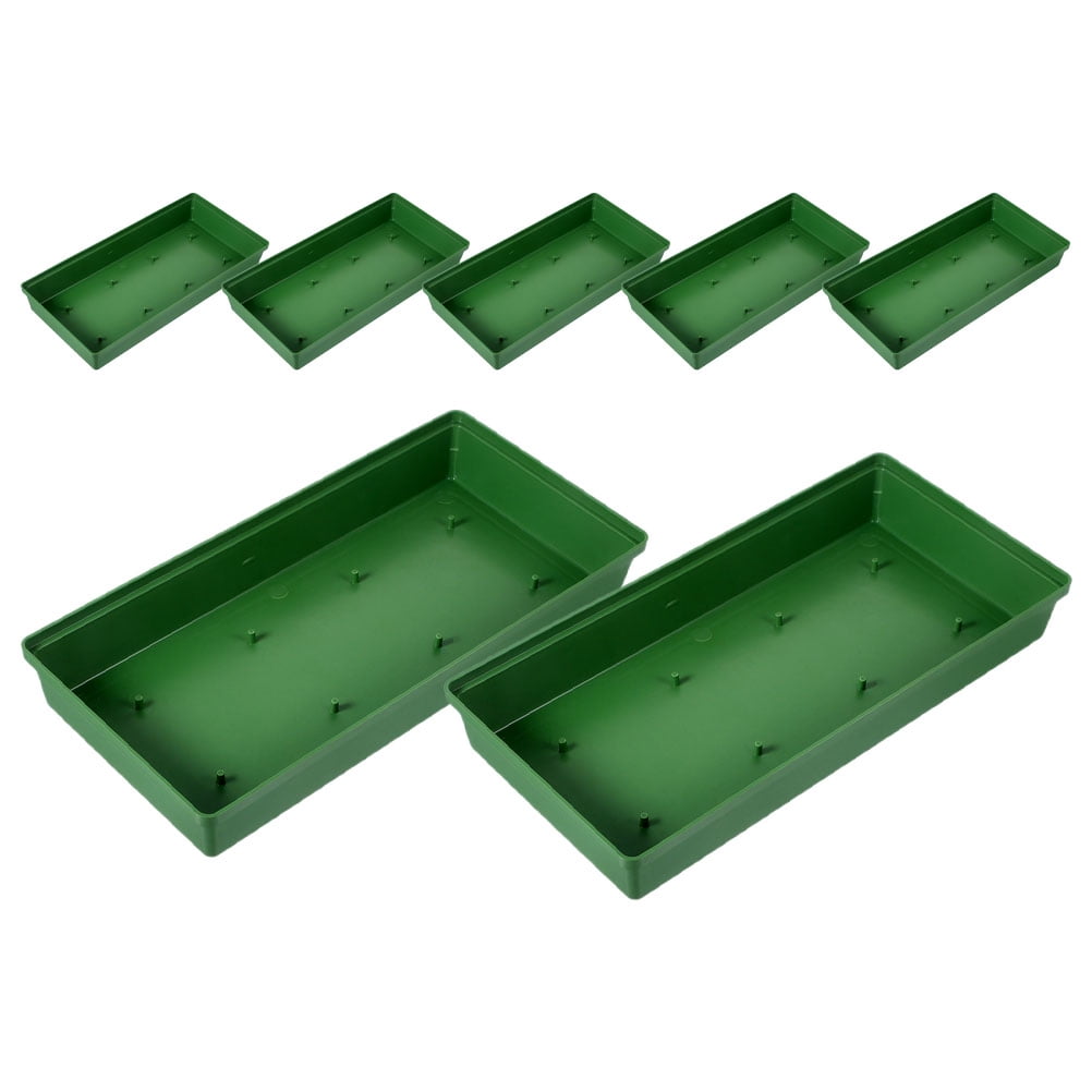 Raindrops Flower Arrangement Base 7Pcs Green Plastic Floral Tray for Bouquets Decorators Special Events