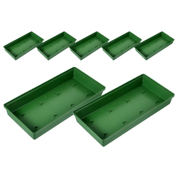 SHOWERORO 7Pcs Green Plastic Rectangular Flower Foam Trays for Floral Arrangements Wedding Party Supplies