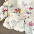 thumbnail image 4 of Sanrio Hello Kitty Kuromi Cinnamoroll Coral Fleece Pajamas Winter Plus Velvet Thicken Wearable Tracksuit Suit Girlfriend Gift, 4 of 5