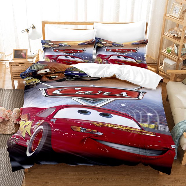 siniker Bedding Set Kids Quilt Cover 3D Cartoon Playing Bed Cover Set with Pillowcase and Zipper Closure