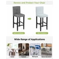 thumbnail image 3 of Blue Striped Bar Stool Covers Set of 6, Blue White Stripes Farmhouse Stretch Washable Bar Chair Covers with Backs, Removable Pub Counter Height Chair Cover for Kitchen Dining Room Cafe, 3 of 7