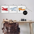 thumbnail image 3 of Stupell Industries Triple Colorful Airplanes Drawing Art for Kids Painting Gallery Wrapped Canvas Art Print Wall Art, 17 x 17, Set of 3, 3 of 7