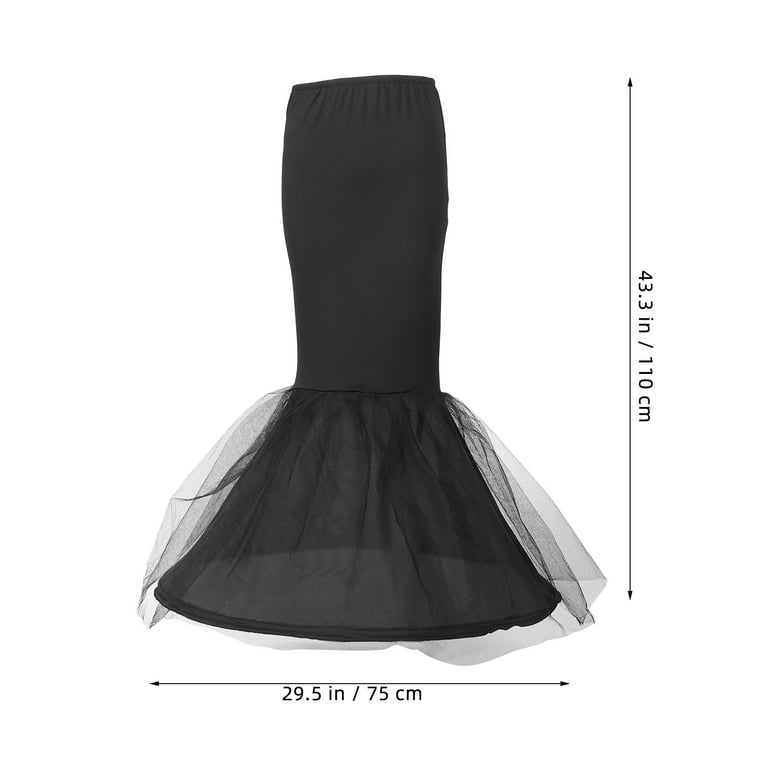 chinese dress ladies Cheery Love Mermaid Petticoat for Mermaid Wedding Dress Fishtail Underskirt  Trumpet Crinoline Slip (s, m, Black) at Amazon Women's Clothing store