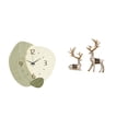 thumbnail image 1 of Reloj de pared silencioso decorativo de alce y ciervo, estatua de resina, diseño artístico nórdico con movimiento silencioso, adecuado para regalar, d, 1 of 8
