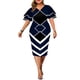 thumbnail image 2 of TRKIYQC Vestido ajustado para mujer, cuello en V, doble capa, manga corta con volantes, cremallera trasera, falda de una pieza TRKIYQC Vida cotidiana, 2 of 4