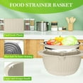 thumbnail image 4 of 4-1 Colander with Bowl Set - Colander for Kitchen - Strainers and Colanders - Pasta Strainer - Funny Presents for Women - Rice Strainer Fruit Cleaner Veggie Wash Kitchen Essentials, Grey, 4 of 8