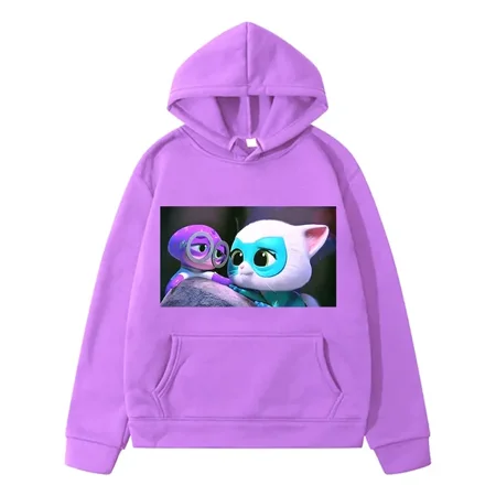 Super Kitties anime hoodie Fleece sweatshirt y2k sudadera boys clothes Autumn pullover Casual Jacket clothes girls hoodies