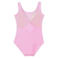 thumbnail image 4 of Rswnyirn Kids Girls Sleeveless Gymnastics Leotard Sheer Mesh Ballet Dance Bodysuit Dancewear Pink 13-14, 4 of 5