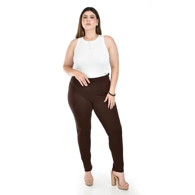 Pantalon con strech Roman Fashion / Tallas Extras, 030 (Cafe oscuro) cafe 38