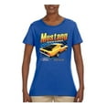 thumbnail image 2 of Wild Bobby Ford Yellow Mustang Horsepower Cars and Trucks Women Graphic Tee, Royal, Medium, 2 of 6