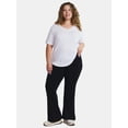 thumbnail image 2 of Terra & Sky Women's Plus Size Flare Legging, Sizes 0X-4X, 2 of 5
