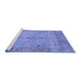 thumbnail image 2 of Ahgly Company Machine Washable Indoor Round Oriental Blue Traditional Area Rugs, 4' Round, 2 of 4