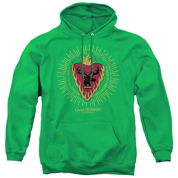 Game of Thrones Stannis Baratheon Burst Sigils Unisex Adult Pull-Over Hoodie,Kelly Green, Medium
