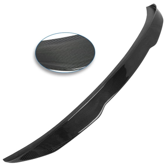 ECCPP PSM Style Rear Trunk Spoiler Wing Carbon Fiber fit for 2006-2011 for BMW E90 3-Series 4 Door Sedan & 2008-2011 for BMW M3 Sedan Spoiler Wing Glossy Black Rear Trunk Lip Spoiler