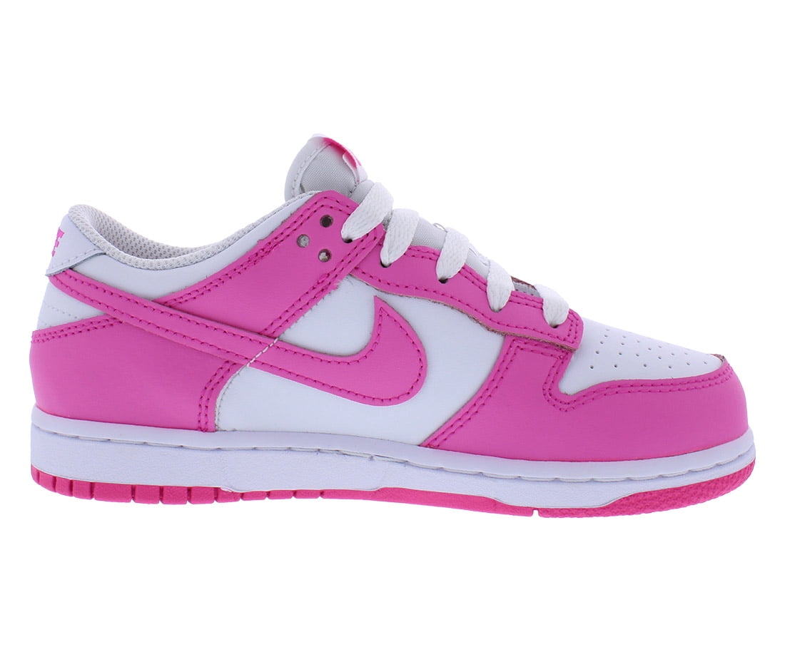 Little Kid's Nike Dunk Low White/Laser Fuchsia (FB9108 102) - 2.5