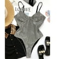 thumbnail image 3 of CEHVOM Maillot de Bain une Pièce pour Femmes, Uni, Rehausseur, Échancré, à Lacets, Bikini à Dos Nu, 3 of 6