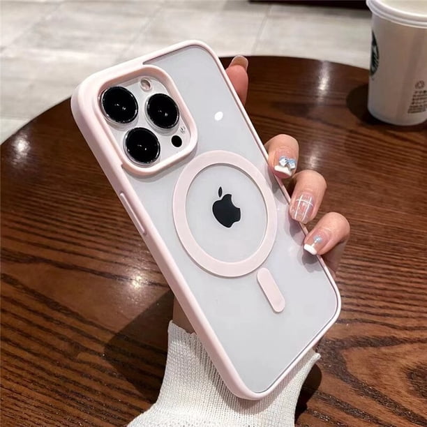 Funda de carga inalámbrica magnética Magsafe, cubierta acrílica dura, transparente, colorida, para iPhone 14, 13, 12, 11 Pro Max, Mini, X, Xs, XR Fivean unisex