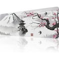 thumbnail image 1 of Japanese Cherry Blossom Mouse Pad (31.5 × 11.8 × 0.12 inch) Extended Large Mouse Mat Desk Pad, Stitched Edges Mousepad, 1 of 5