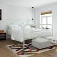 thumbnail image 3 of Novogratz Francis Farmhouse Metal Bed, Queen Bed Frame, Dusty Green, 3 of 21