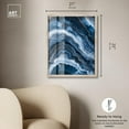 thumbnail image 5 of Azure Abyss Layers Shadowbox Print Teal Abstract Art by Art Remedy, Blonde Frame, 20 x 24, 5 of 7