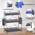 thumbnail image 2 of Organizador de encimera de baño de 3 niveles, estante de almacenamiento de gran tamaño, estante organizador de encimera, estantes para especias, cocina, fregadero, dormitorio, oficina, estante para, 2 of 7