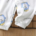 thumbnail image 2 of larppty Newborn Infant Baby Boys Girls Bodysuit Jumpsuits with Button Long Sleeve Rompers Overall, 2 of 2