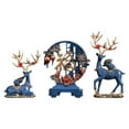 thumbnail image 2 of Estatua de reno, adornos de reno, pareja moderna, estatuilla de ciervo, estatua, figuras de reno para gabinete, sala de estar, decoración de oficina Macarena Estatua del ciervo alce, 2 of 8