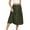 Army Green, variant on Women Skirt under $10! Xqxayjr Midi Skirts for Women Casual High Elastic Waist Button Pleated Linen A Line Skirts with Pockets