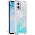 thumbnail image 2 of Slim Fit Phone Case for Motorola G 5G 2023,Soft TPU Glitter Liquid Quicksand Effect Silicone Stylish Case,Screen and Camera Protection Cover for Moto G 5G 2023,LSWT Silvery Blue, 2 of 14