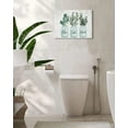 thumbnail image 5 of Farmhouse Green Leaf Bathroom Decor Wall Art Rustic Plant Floral Pictures Wall Decor Relax Soak Unwind Bathroom Sign Canvas Painting Prints Artwork Home Decorations Framed for Bedroom 16"x12", 5 of 6