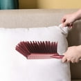 thumbnail image 4 of 16.5" Hand Broom Soft Bristles Bench Brush, Electrostatic Sweeping Brush with Handle, Lightweight Dusting Brush, Handheld Small Broom, Comfortable for Car, Bed, Couch, Desk, Sofa, Furniture, 4 of 7