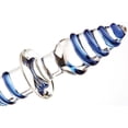 thumbnail image 4 of Adam & Eve 9" Twisted Love Glass Dual Ended Dildo in Clear/Blue, 4 of 6