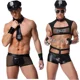 thumbnail image 4 of Ropa interior masculina Sexy, uniformes eróticos para hombre, camarero de policía, Doctor, juego de rol, disfraces porno, traje de club nocturno, conjunto de lencería con fecha para marido, 4 of 5
