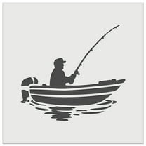 Sniggle Sloth Fisherman in Fishing Boat 4.5" Art Stencils & Templates