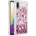 thumbnail image 3 of Samsung Galaxy A02/Galaxy M02 Case with Creativity Clear Quicksand Glitter Flowing Liquid Floating Soft TPU Case w/Stand Bling Diamond Sparkle Phone Cover for Samsung Galaxy A02  Rose Gold, 3 of 14