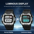 thumbnail image 6 of SKMEI Men's Sports Watch, Waterproof Watch with Stopwatch Countdown Timer Alarm LED Function TPU Strap, Men Wristwatch, 6 of 9