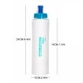 thumbnail image 2 of Specollect Soft Flask Shrink As You Drink Pocket Soft Water Bottle for Hydration Pack/Running Vest- Folding Water Bottle for Running, Hiking, Cycling - Ski Water Bottles, 2 of 4