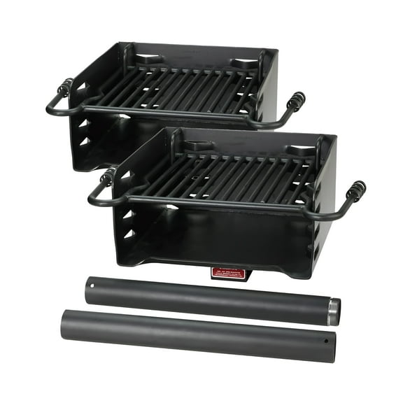 Pilot Rock H-16 B6X2 Park Style Steel BBQ Charcoal Grill w/Swivel, 2 Pack