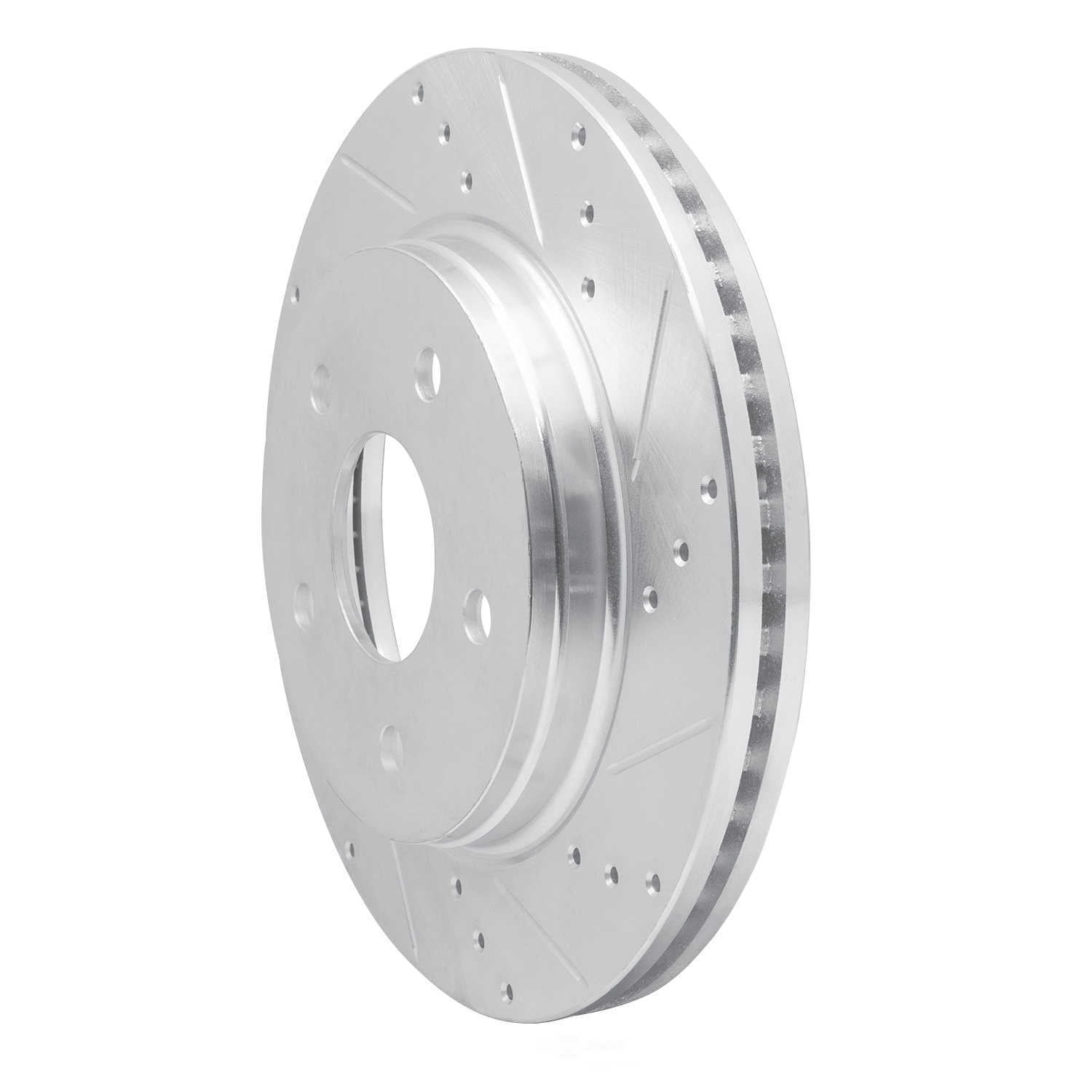 Dynamic Friction Company 631-42011R DFC Brake Rotor - Drilled And Slotted - Silver