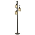 thumbnail image 2 of Abode 84 72-Inch Floor Lamp with 3 Glass Champagne Dimple Shades (2 Pack), 2 of 6