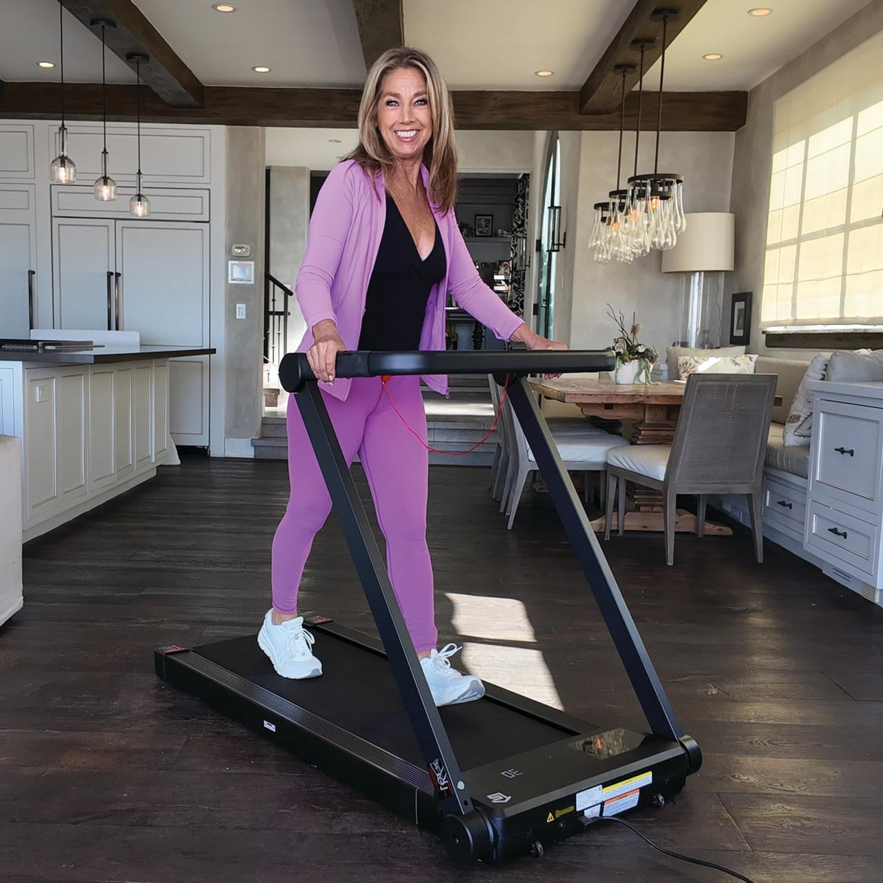 Lifesmart TM2202 Denise Austin 3-in-1 Portable Walking Pad Treadmill | Work, Walk & Jog Station | Foldable Portable Walk Pad with Desk Tabletop, 2.5HP Quiet & Compact Treadmill for Home/Office
