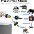 thumbnail image 3 of APPLAYERR Weather Resistant Propane Tank Adapter Brass Construction For LP Propane Natural Gas Butane Appliance Link, 3 of 8