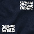 thumbnail image 3 of Navy Stars Unisex Adult Slim Fit Pull-Over Heather Hoodie, Navy, Small, 3 of 5