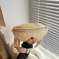thumbnail image 6 of Eolstice Handmade Woven Bag Woven Mini Waist Bag Women's Fashion Shoulder Chest Bag, Straw Purse, Grass Woven Bag for Summer Beach Vacation, 6 of 6