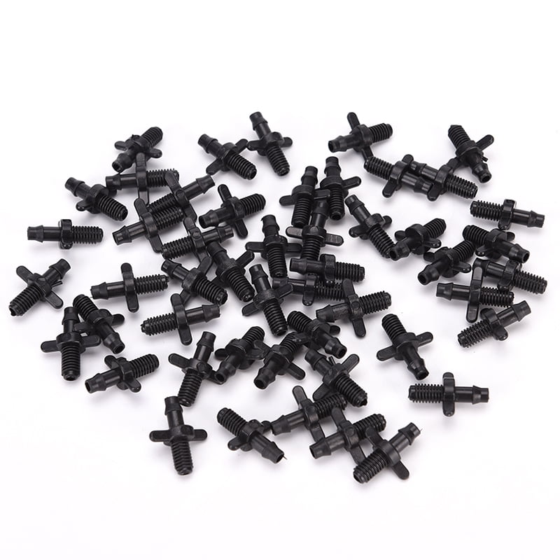 50pcs4 7mm Splitter Adapter Connector Barb And Garden Irrigation Hoses 6mm_cha 